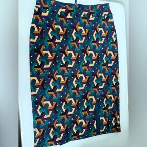 Anthropologie Maeve Geometrique Print Pencil Skirt Size Small